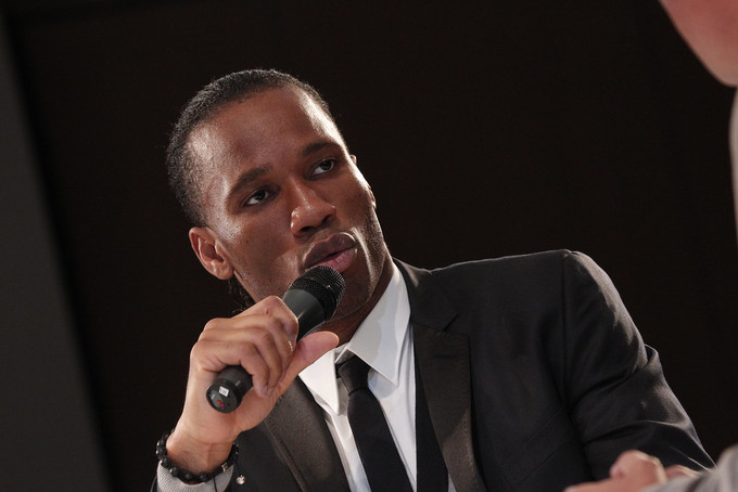 Didier Drogba Speaking at an Event