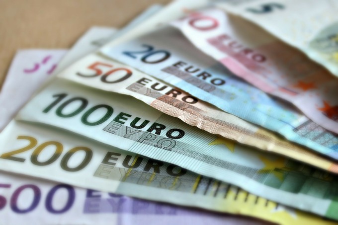 Euro Banknotes Fanned Out
