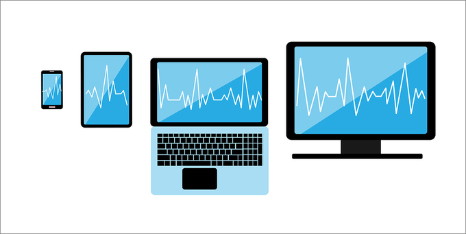 Smartphone, Tablet, Laptop and Monitor