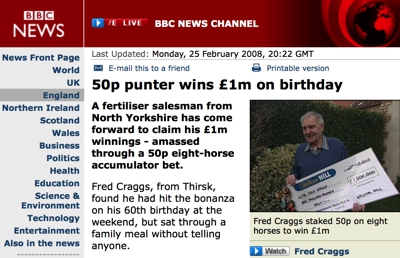 BBC 50p Punter Wins £1 Million