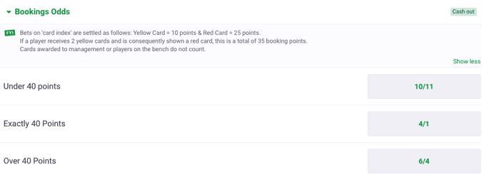 Booking points example