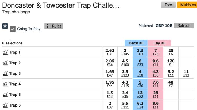 Doncaster & Towcester Trap Challenge Betting