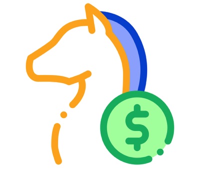 Horse racing betting concept