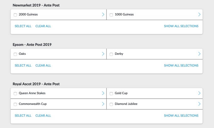 Newmarket Ante Post Betting Example