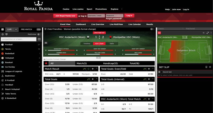 Royal Panda Sports Screenshot