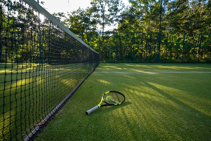 Grass tennis court